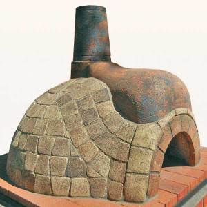 clad pizza oven brown large